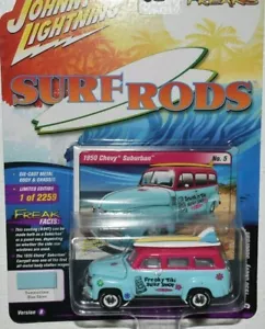 '50 CHEVY SUBURBAN V/B SURF RODS STREET FREAKS JOHNNY LIGHTNING RUBBER TIRES - Picture 1 of 8