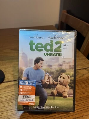 Ted 2 Unrated Mark Wahlberg (DVD, 2015) Rated R Universal Studios Sealed - Image 1 of 4