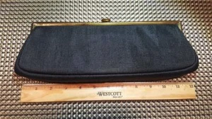 Vintage Miss Bergdorf BERGDORF GOODMAN Ingber Clutch Purse BLACK Gold Clasp - Picture 1 of 1