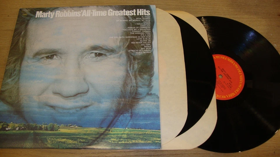 Marty Robbins - All Time Greatest Hits - Double LP Record  VG G+ VG+ - Image 1 of 1