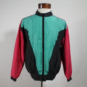 Vintage SARA ROBERTS 1980's color block silk jacket - Picture 1 of 10