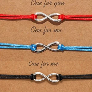 Wish You Me Gift UK Promise Bracelet Charm Card Infinity Friendship Lover Couple - Picture 1 of 11