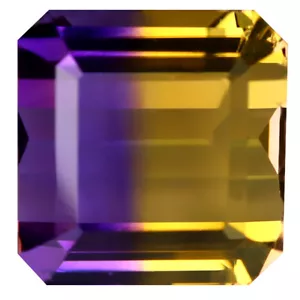 13.22 ct Romantic Octagon Cut (13 x 13 mm) Brazil Purple and Yellow Ametrine - Picture 1 of 1