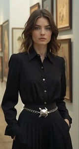 New Women Silver Metal Chain Waistband Sea Turtle Charm Fashion Belt Size XS S M - Picture 1 of 17