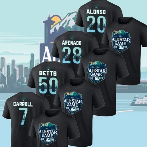HOT NEW - 2023 All-Star Game Logo Players Name & Number Black T-Shirt Cover