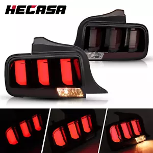 HECASA LED Tube Tail Lights For Ford Mustang 2005-2009 Smoked Signal Brake Lamps - Picture 1 of 20