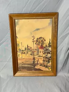 Vintage Watercolor Painting by Joe Gavan 1950s Signed Framed 15"x21" - Picture 1 of 11