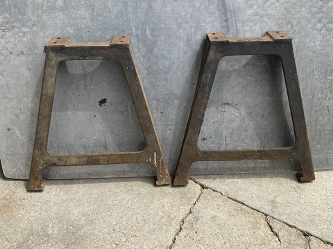 Vintage Industrial ￼ Machine Cast Iron Legs, Cast Iron Table Legs Cover