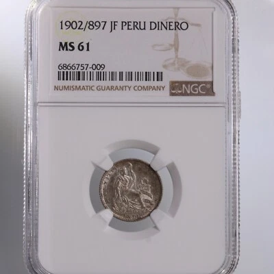 1902/897 JF Peru Dinero NGC Certified MS61 - Image 1 of 4