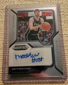 MATTHEW HURT 2021-22 PANINI PRIZM DRAFT PICKS SENSATIONAL SIGNATURES AUTO - Picture 1 of 4