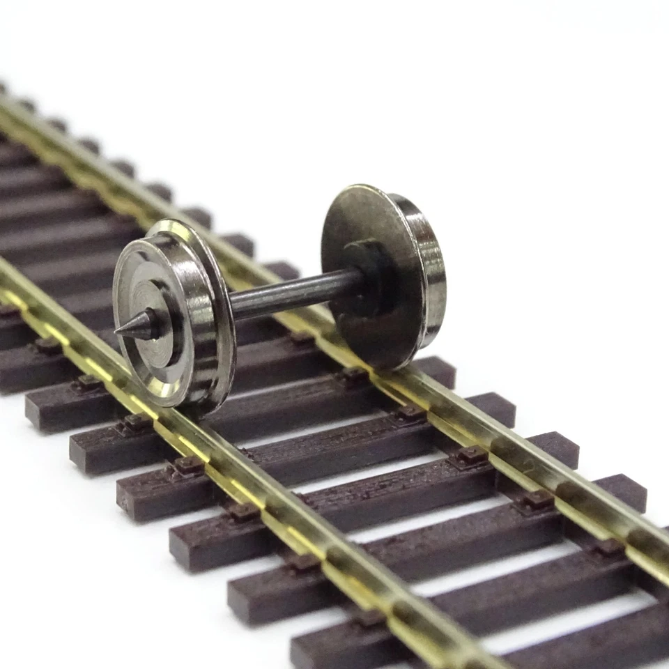 2 Essieux HO de remplacement  Jouef ou Lima 10,4 - 10 - 11,4mm 25,4  - 24,4mm  - Photo 1/3