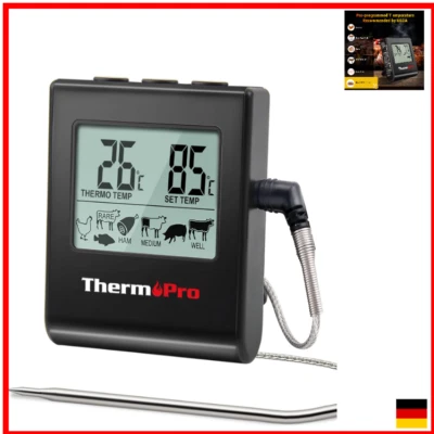 ThermoPro TP16 Digital Grillthermometer mit Timer und Küchen - Bild 1 von 4