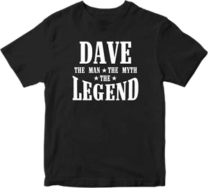 Dave The Man The Myth The Legend T-shirt Slogan Novelty Retro Birthday Gifts - Picture 1 of 14