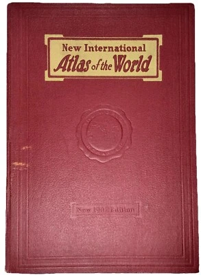 VTG 1942 New International Atlas of the World Hardback Book New Census Edition  - Image 1 of 4
