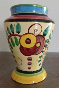 Multicolor Ceramic Vase Handmade In Italy 6" Tall Vintage - Picture 1 of 22