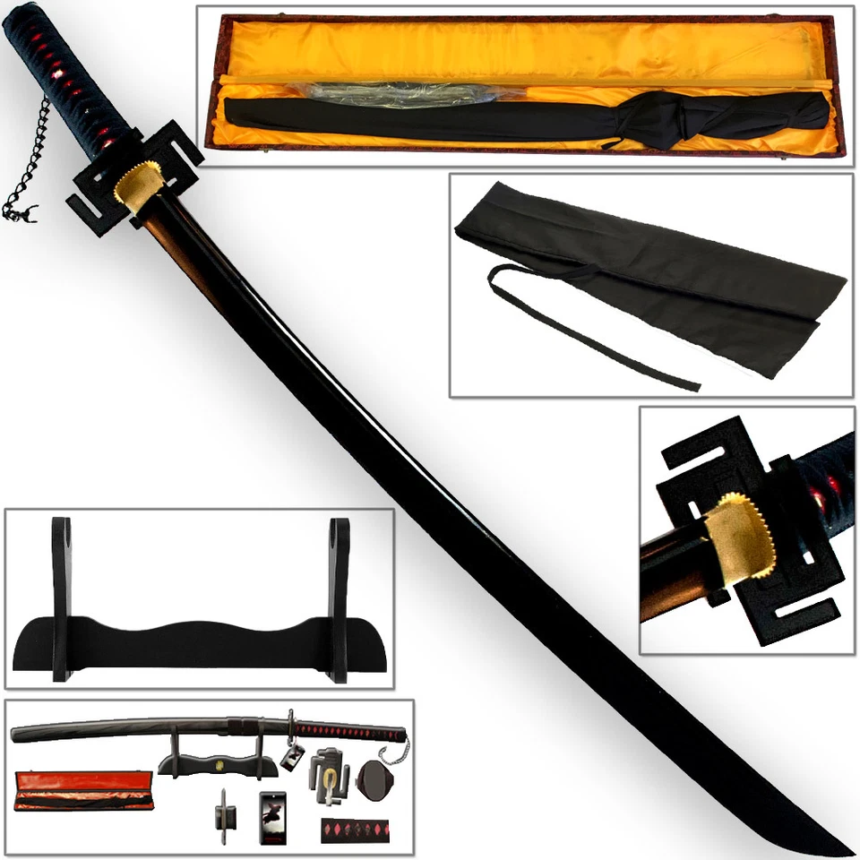 KNIFE KING Functional Ichigo Kurosaki Katana 1045 HC Steel FULL TANG Tensa Zangetsu Sword