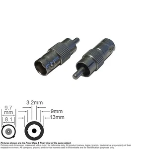Adapter Koax AV Koaxial Audio Video Stecker BNC Buchse 50 Ohm RCA Stecker - Bild 1 von 4