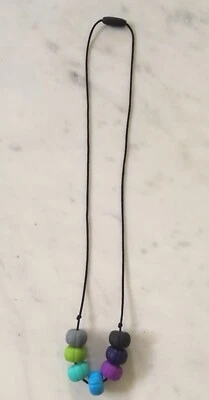 Silicone Teething Necklace Beads Chewable Sensory Jewellery- Brand New With Tags - image 1 of 3