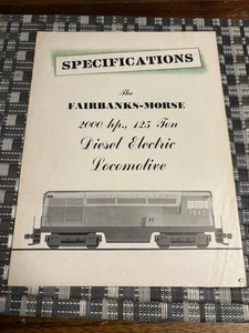 Fairbanks-Morse 2000 PS, 125 Tonnen dieselelektrische Lok SELTEN ORIGINAL 1945 - Bild 1 von 6