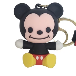 Mickey Mouse Chibi Style Rubber Keychain Key Fob Disney Lucky Day Backpack Charm - Picture 1 of 14