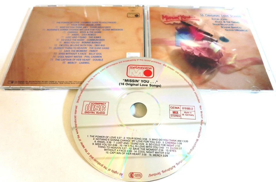 Missin' you (16 Original love songs) (1987) Glenn Medeiros / Lisa Nemzo / Trio R - Bild 1 von 1