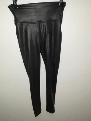 Леггинсы Spanx из искусственной кожи размер M черные НОВЫЕ - Изображение 1 из 4