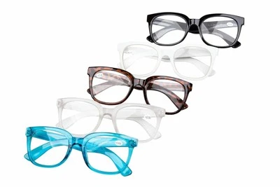 FADS AND FASHIONS TN14 Stylische Retro Streber/Nerd Lesebrille 5 Farben von +1,0 bis +4,0