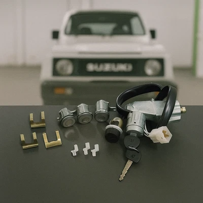 Juego de cerradura de guantera de puerta de dirección interruptor de encendido para Suzuki SJ410 SJ413 Samurai Foto 1 de 4