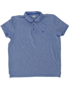 WRANGLER Mens Polo Shirt XL Blue Cotton CD73 - Picture 1 of 3