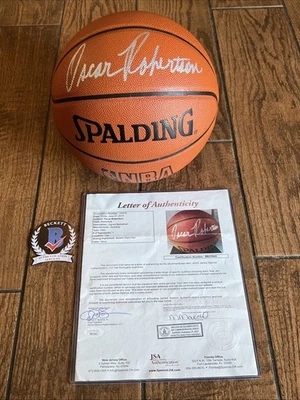 Oscar Robertson Signed Spalding NBA Official Game Ball Basketball JSA & Beckett - Image 1 of 4