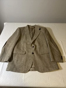 Blazer cappotto sportivo Barrington uomo lana tweed marrone 40R campagna equitazione - Foto 1 di 17