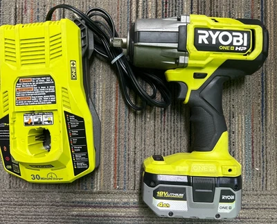 Ryobi PBLIW01 ONE HP 18V Brushless 1/2" Torque Impact Wrench w Battery /charger - Image 1 of 4