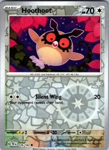 Pokemon | SV05: Temporal Forces | Hoothoot | 126/162 | Reverse Holo | NM - Picture 1 of 1