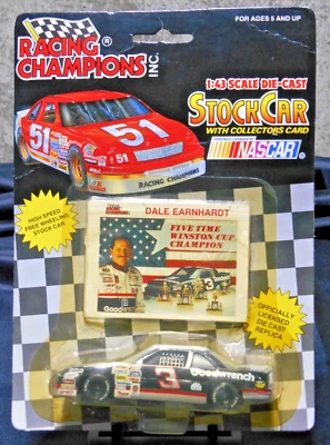 Racing Champions Nascar Dale Earnhardt #3 Stock Car escala 1:43 con tarjeta Foto 1 de 2