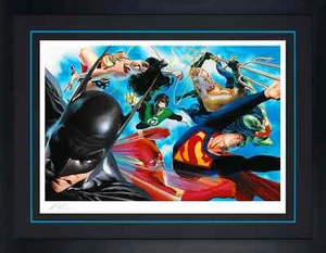 JLA LIBERTY & JUSTICE: LIBERATE Ltd Ed LITHOGRAPH #12/300 SIGNED Alex Ross COA - Picture 1 of 7