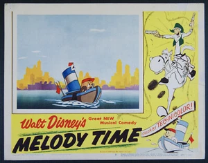 lobby card US film MELODY TIME 1948 animazione DISNEY Pecos Bill - Picture 1 of 2