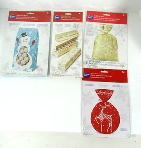 Wilton Mixed Lot Christmas Holiday Treat Boxes Bags Party Reindeer - Picture 1 of 6