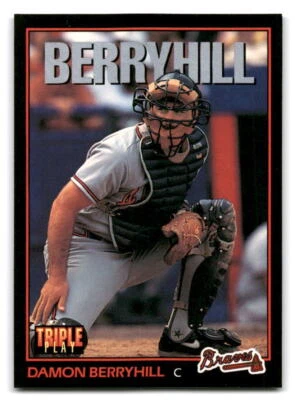 Damon Berryhill 1993 Triple Play #113 Atlanta Braves BASEBALL - Image 1 of 2