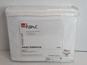 Jcp Home Easy Balance Queen 4-piece Cotton Blend Sheet Set Solid White - Picture 1 of 3