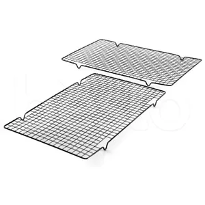 2xMetal Wire Cooling Tray Rack Cake Bread Biscuit Non Stick Shelf Baking Kitchen - Picture 1 of 9