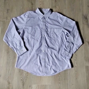 Brooks Brothers Button Down Hemd Herren XL lila weiß gestreift Regent Fit Classic - Bild 1 von 8