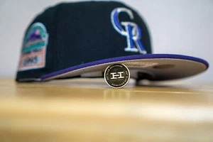Colorado Rockies Fitted Hat Club Exclusive TwoTone 59fifty Inaugural Size 7 1/2 - Picture 1 of 8