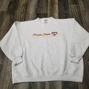 Vintage 1990s Men's Florida State Seminoles FSU Sweatshirt XL Gray Tultex - Picture 1 of 13