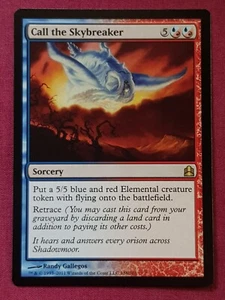 Magic The Gathering COMMANDER CALL THE SKYBREAKER blue/red card MTG - Picture 1 of 2
