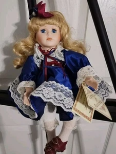 Vintage Animated Musical Porcelain Doll Plays "Laura" Handmade From The 90's - Picture 1 of 14