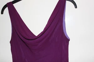 Laura Ashley chiffon evening dress, plum uk 12. worn once vgc - Picture 1 of 5