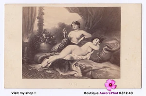 AFRIQUE DU NORD, MOYEN-ORIENT, NARGUILÉ, CHICHA, FEMME NUES, CDV -Z43 - Imagen 1 de 2