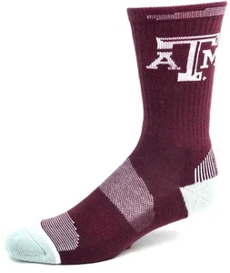 Texas A & M Aggies Maroon & Gray Velocity Crew Socks - Picture 1 of 3