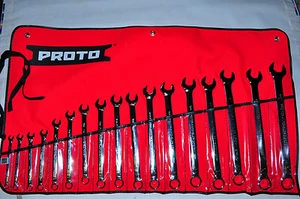 Proto® J1200RM-T500 17 Piece Full Polish Metric Combination Wrench Set 7-24 MM - Picture 1 of 6