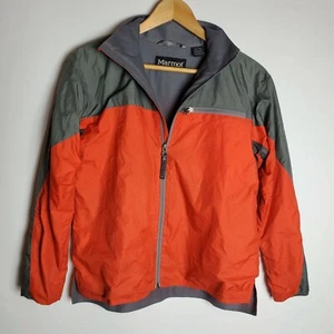 Marmot Boy's Orange Gray Jacket Size XL Youth Windbreaker Lined Hiking Hunting - Picture 1 of 8